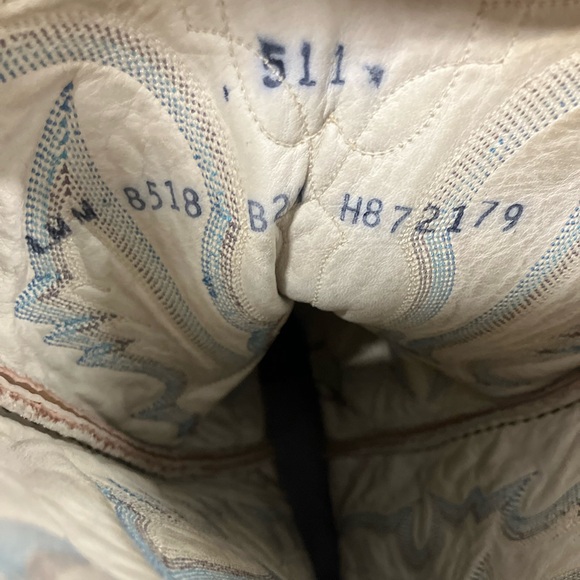 Vintage Larry Mahan Snakeskin Leather Upper Cowboy Boots - Picture 9 of 10